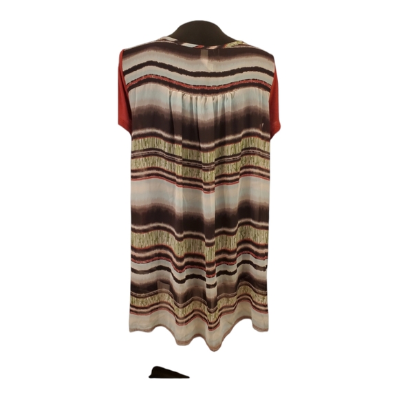 CANDY ROSE TOP, CHIFFON SHEER IN BACK. T-SHIRT IN FRONT, XL, NICE - Picture 10 of 12